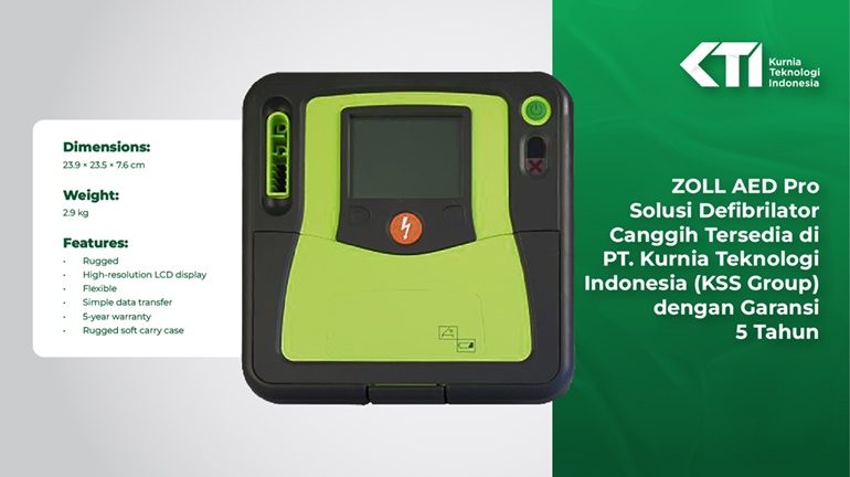 ZOLL AED Pro Tersedia di PT. Kurnia Teknologi Indonesia (KTI)